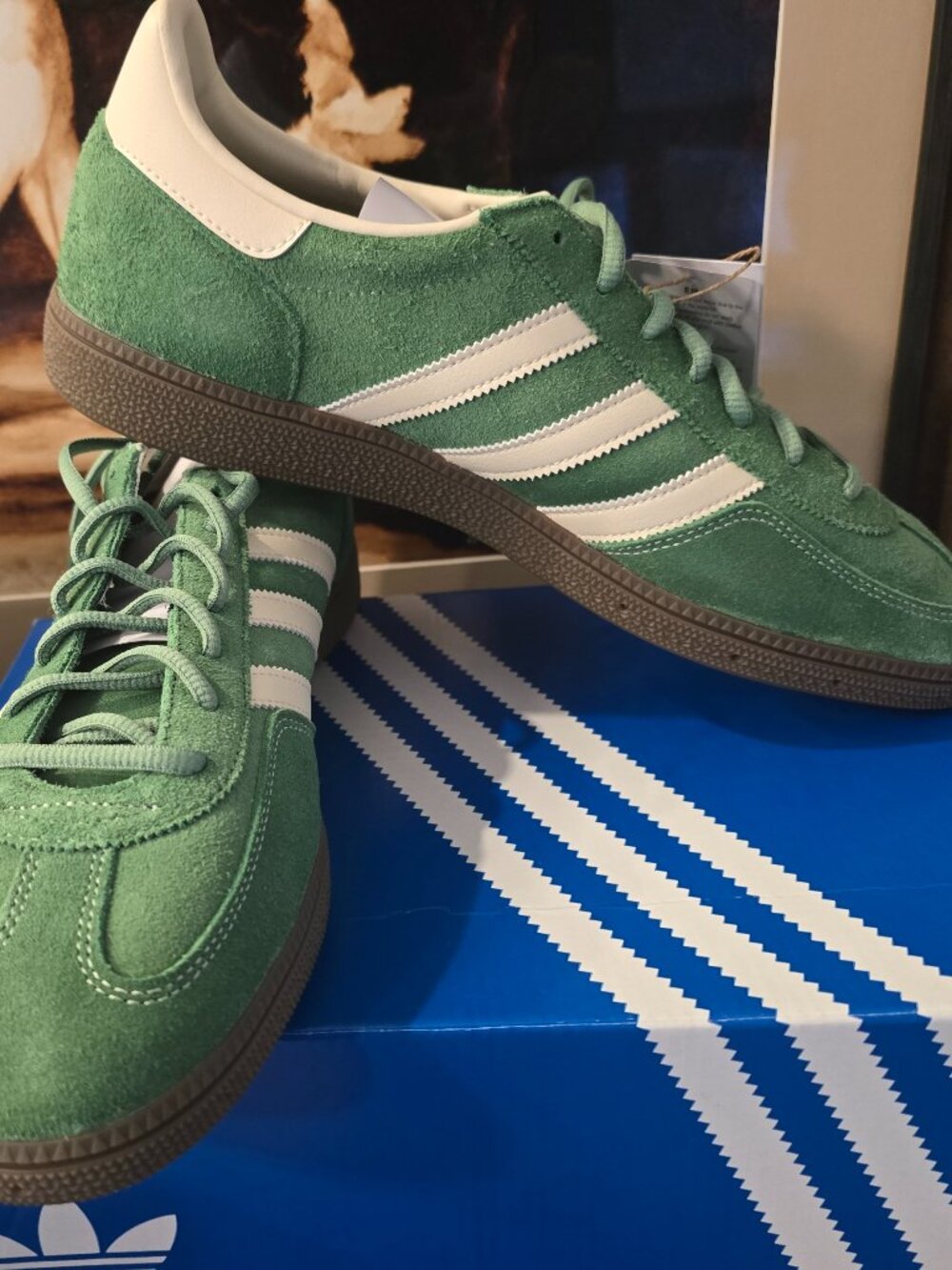 Adidas Handball Spezial Green Suede Gum Sole Men’s Size 12 IG6192 Sneakers NEW